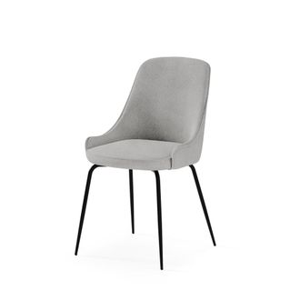 Koketto Home Silla tapizada gris claro estilo mid century