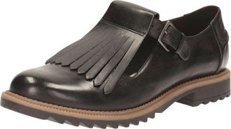 Clarks Womens Griffin Mia Penny Loafer, Black Pat, 4 UK