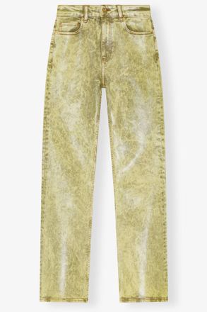 Ganni Green Foil Jeans - Size 24 Organic Cotton