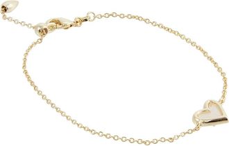 Kendra Scott Ari Heart Delicate Chain Womens Bracelet Womens Bracelet Gold Rose Quartz