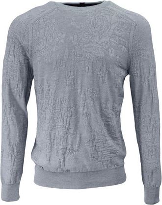 Lords of Harlech Cole Fully Fashioned Merino Wool Crewneck Sweater in Flannel at Nordstrom, Size Xx-Large