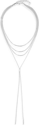 Nordstrom Snake Chain Layered Y-Necklace in Silver at Nordstrom