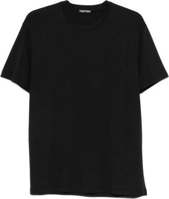 Tom Ford T-shirt met ronde hals - Heren - T-shirts - Zwart - S - Katoen - Tops