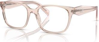 Prada 54mm Rectangle optical glasses in Pink at Nordstrom