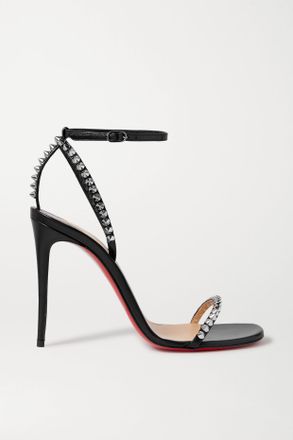Christian Louboutin Sandali In Pelle Con Borchie So Me 100 - Nero