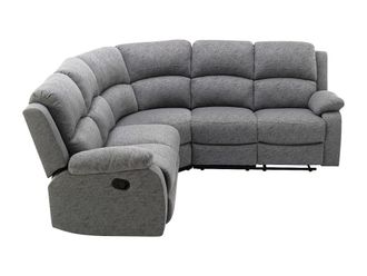VENTE-UNIQUE.COM Sof&aacute; rinconera tela gris