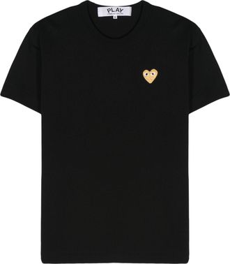 Comme Des Gar&ccedil;ons Maglietta Comme Des Gar&ccedil;ons Play U con stemma dorato in maglia