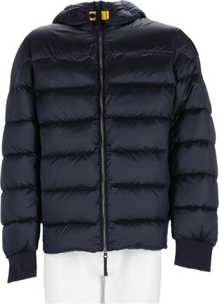 Parajumpers Blue Quilted Hooded Polyester-Blend Jacket