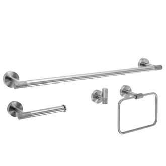 Rea Juego De Perchas Para Ba&ntilde;o Rea Grid Brush Nickel
