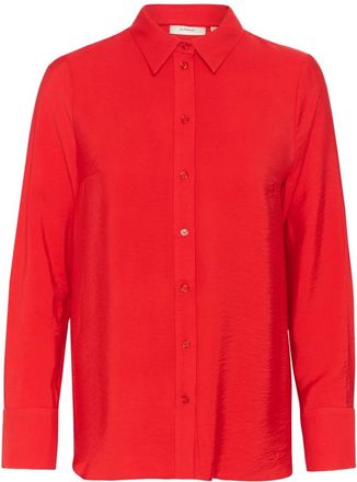 Inwear Rode Overhemd met Kraag en Knopen - Dames - Overhemden - Rood - 2XS - Overhemden