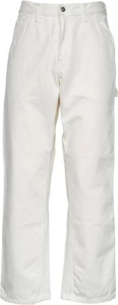 Carhartt Work in Progress Broeken, Heren, Wit, W34, Katoen, Single Knee Pant