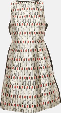 Alice & Olivia Alice + Olivia Multicolor Jacquard Lindsey Structured Pouf Mini Dress