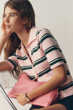 Maeve 100% Cotton Polo Sweater