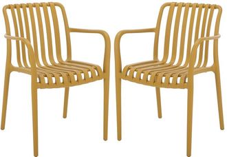 Safavieh Outdoor Set Of 2 Holly Dining Armchairs