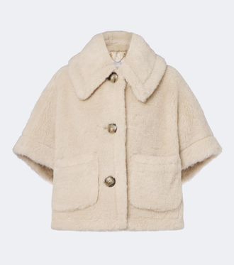 Max Mara Capa de teddy en mezcla de lana y seda
