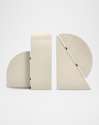 ASSOULINE Cubist L Leather Bookend