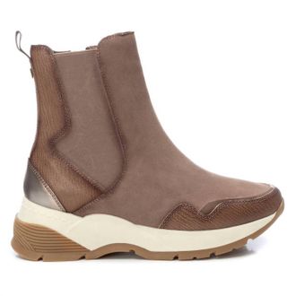Xti Womens Leather Boots In Taupe