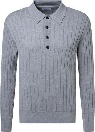 Baldessarini Truien & Vesten, Heren, Blauw, L, Katoen, Fijngebreide trui met polokraag