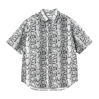 Carhartt Work in Progress S/S Snake Camo Shirt - Dames - Overhemden - Veelkleurig - L - Katoen - Overhemden