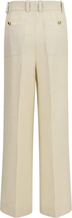 P.A.R.O.S.H. Womens Raisa Pants Sabbia Viscose; Linen Trousers