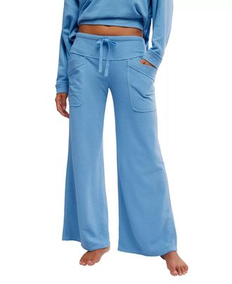 Free People Staycation Lounge Pant In Blissful Blue