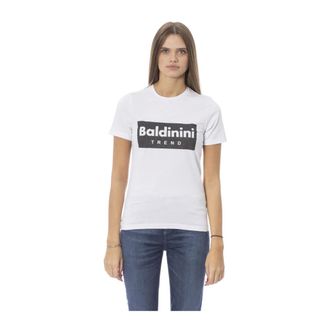Baldinini Trendy T-shirt met voorprint - Dames - Tops - Wit - Maat: L