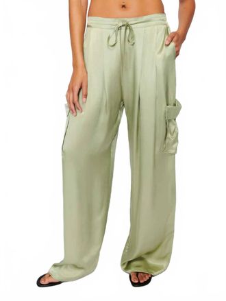 Nation Ltd Romeo Wide Leg Cargo Pants In Olive Oil