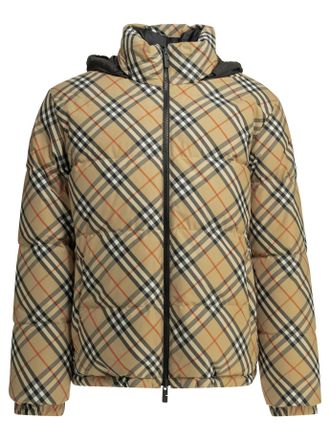 Burberry Snowdon Check Reversible kurze Daunenjacke