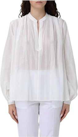 Semicouture Blusa Over - Dames - Blouses - Wit - M - Katoen - Overhemden