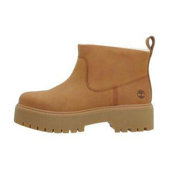 Timberland Stone Street Mid Warm Lined Boot - Dames - Schoenen - Bruin - Maat: 37 1/2 EU Leer