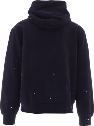 Carhartt Work in Progress Mens Hooded Painter Jacket Dark Navy Destroy Wash-Splatt Cotton Sweatshirts Wash/splatt Sweater