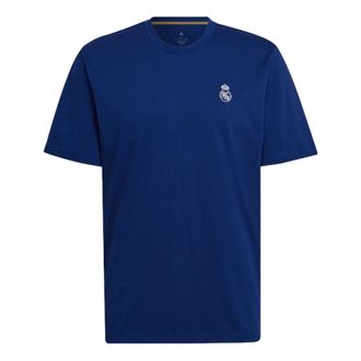 adidas Real Q2 Hc Tee Casual Sports Real Madrid Soccer/Football Short Sleeve Blue H59049