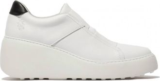 FLY London Womens Dito Wedges Shoes In White