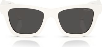 Prada 52mm Butterfly Sunglasses in Talc /Dark Grey at Nordstrom