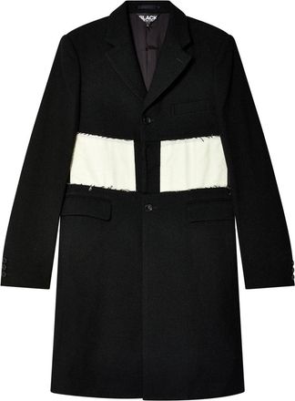 Comme Des Garçons frayed-edge coat - unisex - Wool - M