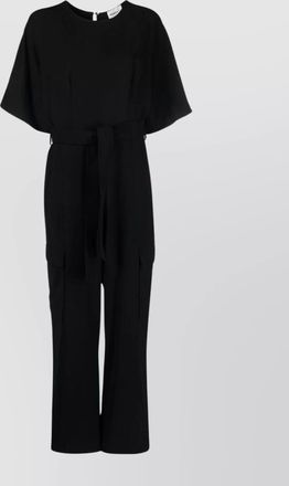 Parosh cargo jumpsuit with wide-leg and belt