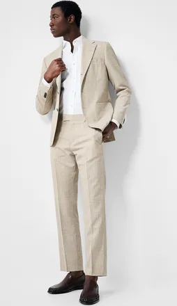 Tiger Of Sweden Mens Tenser beige stripe pant Straight fit