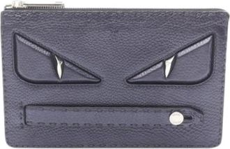 Fendi Pre-owned Wallets, male, Blue, Size: ONE SIZE Pre-owned Clutch bag