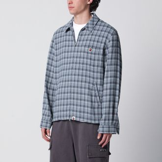A Bathing Ape Zip-up shirt with check pattern in cotton