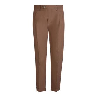 Dell'Oglio Slim-fit Trousers, male, Brown, Size: W32 Mens Clothing Trousers Brown Ss24