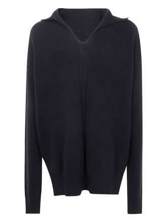 Rick Owens collared cashmere sweater - Black