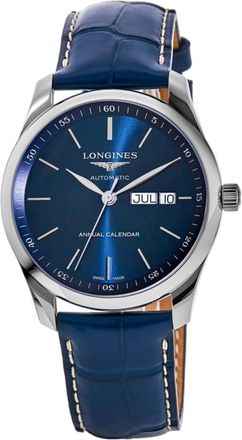 Longines Master Collection Automatic 42mm Blue Dial Leather Strap Mens Watch L2.920.4.92.0
