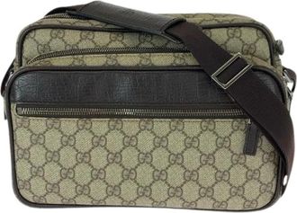 Gucci Pre-owned Cross Body Bags, female, Beige, Size: ONE SIZE Pre-owned Leather Cross Body Bag