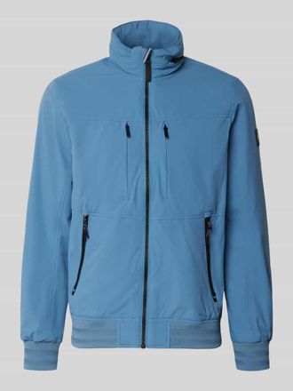 Tom Tailor Regular Fit Funktionsjacke mit Schalkragen in Dunkelblau, Gr&ouml;&szlig;e XXXL