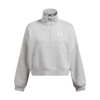 Under Armour Dames Icon Icon oversized fleece-top met halve ritssluiting (Grijs)