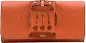 Perrin Paris Le Cabriolet Clutch Flame in Flamme /Espresso at Nordstrom