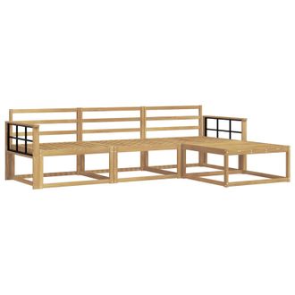 vidaXL Conjunto De Sof&aacute;s De Exterior 4 Pcs Blanco Vidaxl