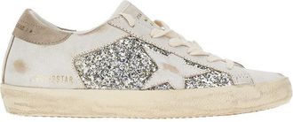 Golden Goose Leather and glitter Super-Star sneakers Woman 36