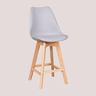 Sklum Sklum - Pack De 4 Taburetes Altos 65 Cm Con Coj&iacute;n En Polipiel Nordic
