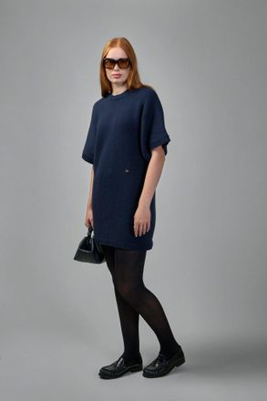 Ganni Chunky Wool Mix T-shirt Dress